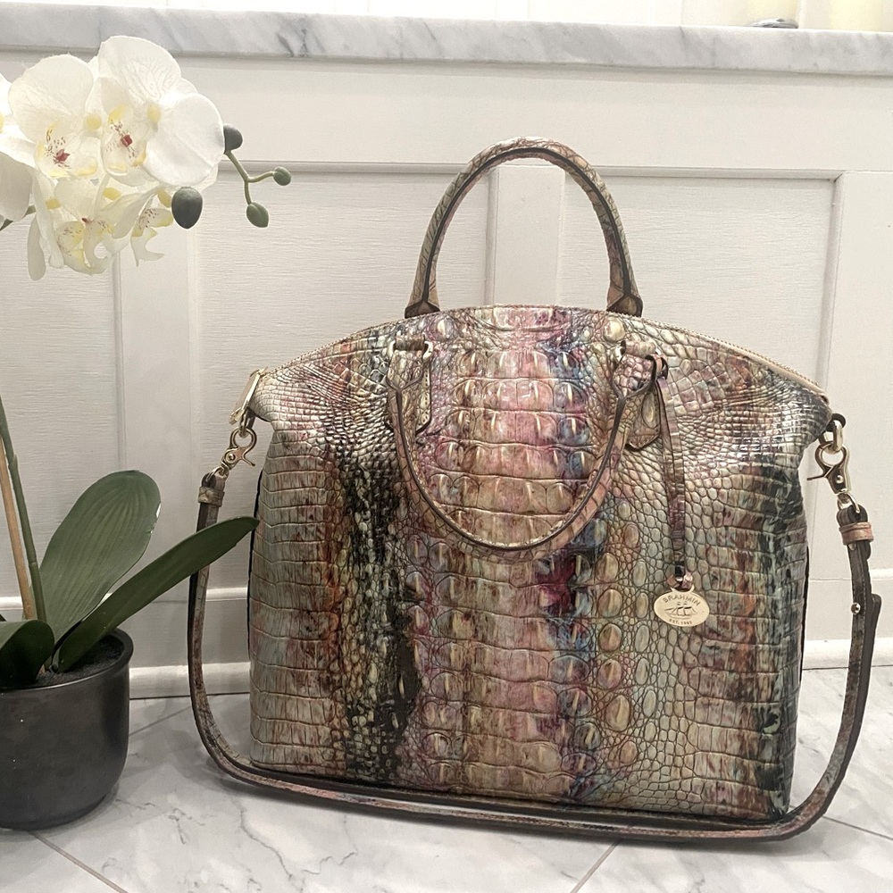 Brahmin Opal Melbourne Large Duxbury Satchel Handbag. Perfect Condition.